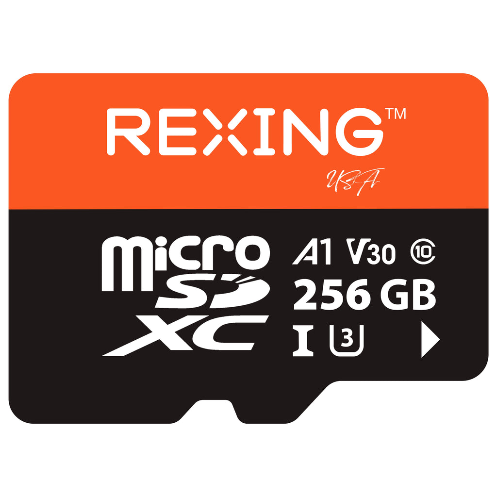 REXING microSDXC UHS-3 4K Full HD Video High Speed Transfer Monitoring SD Card with Adapter for Dash Cams, Surveillance System, Security Camera, & Body Cam