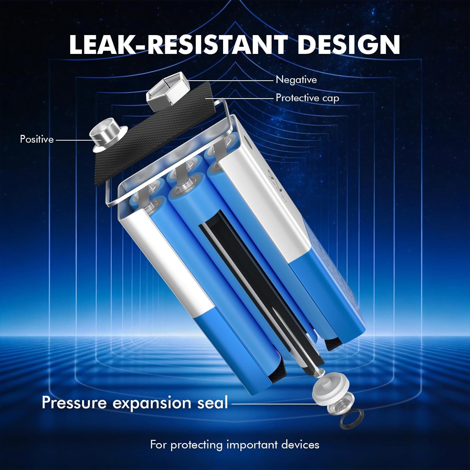 9V Batteries - Alkaline 9V Battery 4 Pack - Ultra Long Lasting with a 7 - Year Shelf Life