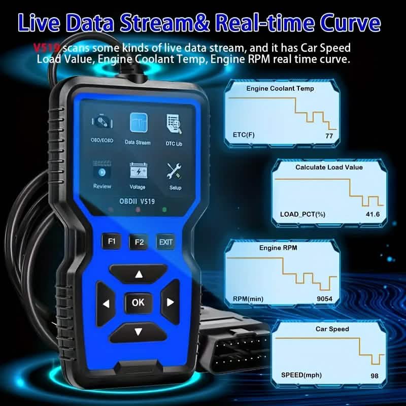 OBD2 Engine Diagnostic Tool – Universal Code Reader (Blue)